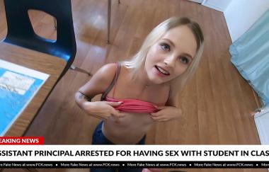 Kate Bloom - Kate Bloom Is A Bad Student But Great At Fucking Dick - Bang! Fake News