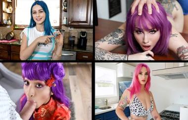 Jewelz Blu, Avery Black, Val Steele, Siri Dahl - Neon Girls Compilation