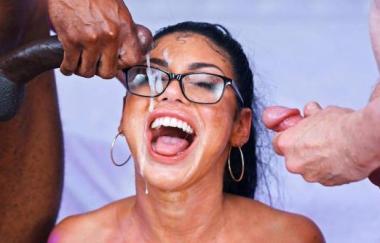 Queenie Sateen - Sperm-spackled Specs